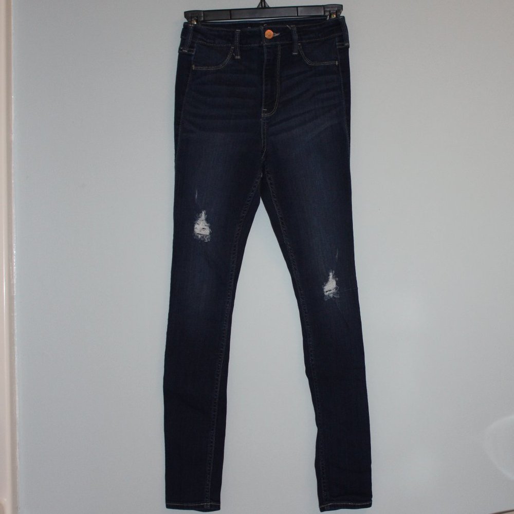 Hollister, Low Rise, Distressed Jeggings Advanced Stretch (3R) (W26 L28)